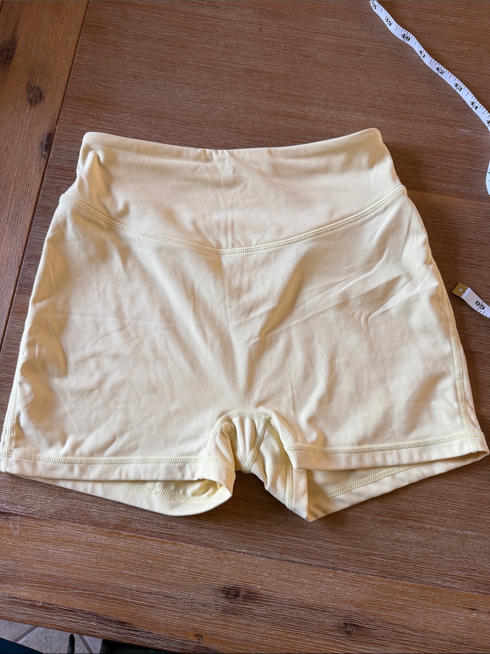 High-Waist Women’s Lightweight Yellow Active Shorts